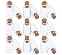 AKOOSY 18 Pcs Lot de Petites Bouteilles en Verre Bouchon Liège pour Décoration Intérieure et Artisanat DIY, pour Affichage et Jardin Miniature