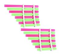 AKOOSY 2 Ensembles DIY Panpipe Musical Instrument Toy for Students Lightweight Portable Science Experiment Educational Kit with Plastic and Metal Pan Flute for Indoor Outdoor Learning