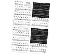 AKOOSY 2 ensembles Stickers Clavier Piano Autocollants pour Débutants Faciles à Poser et Retirer Accessoires Pratiques pour Clavier Électronique Aide Reconnaissance des Notes et