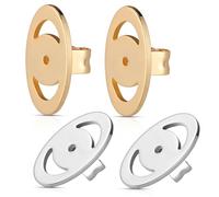 AKOOSY 2 Paires Earrings Backings Set Cuivre et Silicone Fermoirs Sécurité Chute pour Boucles Doreilles Percées Supports Compatibles avec Clous Créoles et Pendantes Doré