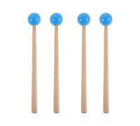 AKOOSY 2 Paires Maillets de Percussion en Bois Bleus 4 Pièces, Baguettes pour Marimba, Xylophone et Carillon, Accessoires Polyvalents pour Orchestre, École et Pratique Musicale