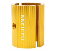 AKOOSY 2 Pièces Adaptateur pour Guidon de Vélo 25,4 à 31,8mm | Convertit le Diamètre du Cintre, Léger et Stable, Robustesse, Couleur Or, Accessoire Vélo