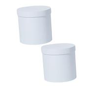 AKOOSY 2 Pièces Boîte Ronde Fleur Boîte Bouquet Fleur Portable pour Mariage Anniversaire et Fiançailles pour Cadeau DIY