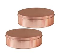 AKOOSY 2 Pièces Boîtes à Biscuits Étain avec Couvercle Boîte de Rangement pour Snacks pour Cadeaux Mariage Anniversaire et Fête