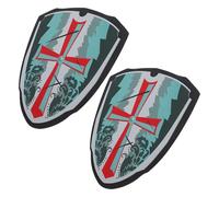 AKOOSY 2 Pièces Bouclier Garçon Fille Léger et Résistant pour Déguisement Chevalier Viking Pirate Accessoire Cosplay Médiéval pour Fête Halloween et Jeux Imitation