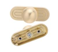 AKOOSY 2 Pièces Bouton de Tiroir avec Plaque Arrière Rétro | Finition Métallique Dorée, Surface Polie et Résistante aux Traces, pour Armoires et Meubles