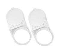 AKOOSY 2 Pièces Cache-bouton Adhésif Rond Blanc pour Machine à Laver, Protection Garçon et Filles, Installation Facile, pour Logements en Location et Laveries Publiques