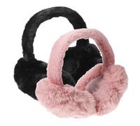 AKOOSY 2 Pièces Cache-oreilles Hiver pour Femmes Doux et Chaud Design Mignon Peluche avec Bande Élastique Protection le Froid et Confort