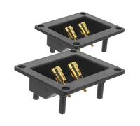 AKOOSY 2 pièces Connecteur Borne Haut-Parleur Voies avec Clips à Ressort pour Boîtier Audio Voiture et Maison Terminal de Câblage pour Enceinte Améliorant la Clarté Sonore Stabilité des