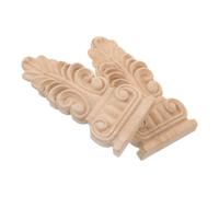 AKOOSY 2 Pièces Console Rustique Sculptée en Bois, Support de Poutre | Finition Brute, Textures Délicates, Transition Douce, Usage Intérieur pour Encadrements de Portes, Peinture Facile
