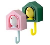 AKOOSY 2 pièces Crochet Adhésif Mural Oiseau Support Mural sans Perçage pour Serviettes Manteaux et Sacs Design Créatif et Détachable Petit Crochet Décoratif pour Entrée et Salle de Bain
