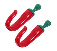 AKOOSY 2 Pièces Crochets Muraux Métalliques Forme de Piment Rouge et Vert de Patères Décoratives pour Cuisine Salle de Bain et Chambre Porte-manteaux Fonctionnel et Gain de Place