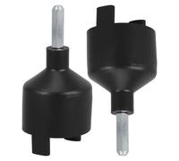 AKOOSY 2 Pièces Douilles Isolantes Autotaraudeuses pour Clôture Électrique en PP Noir, Légères Propriétés Mécaniques, Accessoires pour Gestion Extérieure du Bétail