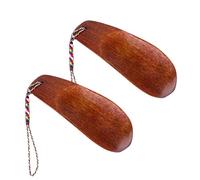 AKOOSY 2 pièces Embauchoir Bois Massif Petit et Flexible pour Seniors Confort Dos Facile à Transporter Lot de Marron