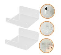 AKOOSY 2 pièces Étagère Murale pour Projecteur et Routeur Robuste Support de Rangement Mural Pratique et Décoratif Lot de Installation sans Perçage Adapté pour Salon et Bureau