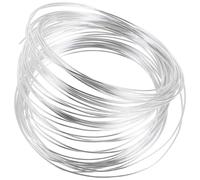 AKOOSY 2 Pièces Fil Aluminium Malléable pour Sculpture de Fleur | Bobine 32,8 Pieds de 1mm, Argenté, Souple et Flexible pour Modélisme et Compositions