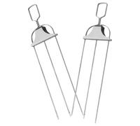 AKOOSY 2 pièces Fourchettes à Viande Inox Rotisserie pour Barbecue Accessoires Grill Durables et Ergonomiques Compatibles Brochettes et Grill Extérieur
