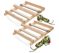 AKOOSY 2 Pièces Kit Métier à DIY Petit Cadre Manuel pour Garçon Fille Outil de Tissage Éducatif pour Développement Intellectuel