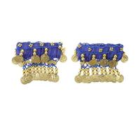 AKOOSY 2 Pièces Lot de 2 Bracelets de Cheville de Danse du Ventre en Alliage Clochettes, Taille Unique, Couleur Bleu Roi, Accessoires Légers pour Danseuses Orientales et Performances