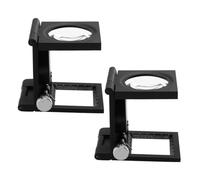 AKOOSY 2 Pièces Loupe de Bijoutier avec Échelle Loupe de Table Trois Volets pour Évaluer Gemmes de et Antiquités