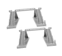 AKOOSY 2 Pièces Mini Footbridge Modèle Piétonnier pour Plateau de Sable Accessoires Diorama Maison de Fée et Train Pont Surélevé à Monter Décor Scénique Urbain