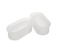 AKOOSY 2 Pièces Moule Silicone pour Pots Ovales Résistant Haute Température pour Béton Plâtre Résine Création DIY de Jardinières Décoratives pour Maison et Bureau