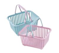 AKOOSY 2 pièces Panier de Rangement Plastique Petit avec Lot de Paniers Compacts pour Salle de Bain Bureau Cuisine et Organisation Daccessoires Divers