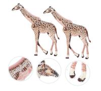 AKOOSY 2 pièces Patch Thermocollant Girafe DIY Appliques Brodées Décoratives pour Vêtements Sacs Chaussures Accessoires Couture Facile à Repasser ou Coudre Motifs Animaux Savane