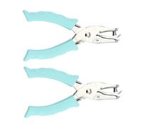 AKOOSY 2 pièces Perforatrice Manuelle à Trou Unique Pince Ergonomique Antidérapante pour Papier Carton Cuir Bricolage et Fournitures Scolaires Couleurs Aléatoires Couleur Aléatoire