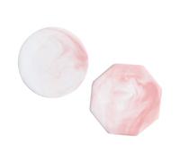 AKOOSY 2 pièces Plaques de Démoulage Céramique Marbrée pour Cachets de Cire Résistantes Chaleur Lot de Supports de Sceau Rose pour Protection de Surface et Sceau de Cire