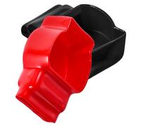 AKOOSY 2 pièces Protège Cosse Batterie Couvre Bornes Isolant PVC Résistant Antifeu Protection Terminal Voiture Camion Bateau Atv Suv
