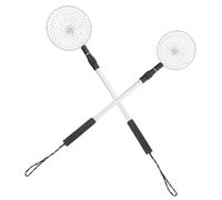 AKOOSY 2 pièces Set de Pelles Tamis à Sable Télescopiques Acier Inoxydable Outils Légers et Réutilisables pour Plage Tamis à Coquillages avec Manche Extensible Kit de Collecte de Sable