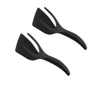 AKOOSY 2 Pièces Spatule à Omelette Outil De Cuisine Pratique Spatule Pour Retourner Œufs Multifonctionnelle Noir