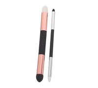 AKOOSY 2 Pièces Stylo Éponge Double Tête pour Artistes Outil Lavable de Mélange et Stylo de Dessin Réutilisable pour Pastels à Lhuile et Aquarelles Grand Rose Doré Petit Argenté