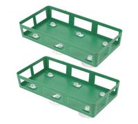 AKOOSY 2 pièces Support Floral avec Ventouse pour Panier de Fleurs de Cimetière Plateau Vert Résistant Accessoire de Décoration DIY pour Mariage et Centre de Table Lot