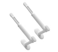 AKOOSY 2 pièces Support Mural de Rangement Blanc pour Accessoires Cheveux Crochet Décoratif Ajustable pour Bijoux et Têtes Organiseur Mural Polyvalent sans Trace