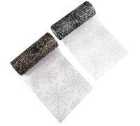 AKOOSY 2 Rouleaux Tulle Toile D'araignée Polyester Décoratif | Léger et Souple, pour Décorateurs D’événements, Tutus, Couronnes, Arrière-plans, Tables