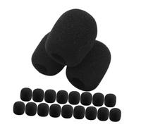 AKOOSY 20 pièces Bonnettes Microphone Mousse Noire Protection Anti-poussière Bruit pour Micro Cravate Couvre-microphone Adaptable et Facile à Installer