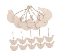 AKOOSY 20 Pièces Découpes Bois Oiseaux à Peindre Formes Bois Naturel Brutes pour Loisirs Créatifs DIY Ornements Suspendus Oiseau pour Mariage et Anniversaire