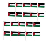 AKOOSY 20 Pièces Drapeaux Palestiniens Portables Lot De Drapeaux à Main Pour Événements Sportifs Nationaux