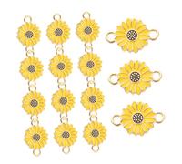 AKOOSY 20 pièces Lot de Breloques Pendentifs Marguerite Doré pour Bijoux DIY Charms pour Colliers et Bracelets Accessoires Résistants pour Création Artisanale