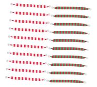 AKOOSY 20 Pièces Mini Christmas Knit Scarves for Dolls and Wine Bottles Adorable and Striped Accessories for Festive Holiday Decoration