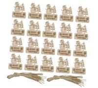 AKOOSY 20 Pièces Ornements Suspendus Noël Sculpté Décorations DIY Sapin et Bonhomme de Déco Intérieure Festive Écologique et Personnalisable