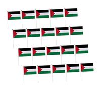 AKOOSY 20 pièces Petits Drapeaux à Main Palestine avec Bâton Plastique pour Fête Événements Sportifs et Décorations Nationales