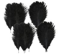 AKOOSY 20 Pièces Plumage D’autruche Noires 30cm pour Chapeaux et Masques
