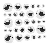 AKOOSY 200 pièces Autocollants Yeux Mobiles Autocollants Adhésifs pour Bricolage Yeux Animaux DIY Accessoires pour Poupées avec Cils Convient Aux Activités et Artisanales