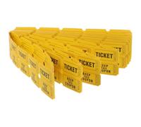 AKOOSY 200 Pièces Billets de Tombola Numérotés Consécutivement en Papier Jaune, Usage Polyvalent pour Événements et Centres Commerciaux, Tickets Pratiques pour Jeux et Tirages