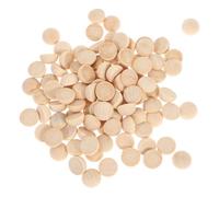 AKOOSY 200 pièces Lot de Demi-perles Bois Naturelles pour Bijoux DIY Boules Bois à Peindre Artisanat Décoratif et Créations Macramé