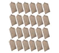 AKOOSY 25 Pièces Sachet de Conservation pour Légumes à Cordon en Lin | Texture Brute, Fond Plat et Rangement Vertical, pour Poivrons, Tiroirs de Réfrigérateur et Coins de Placard