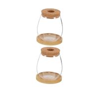 AKOOSY 2ensembles Vase Hydroponique Verre Kit De Propagation pour Plantes Intérieur Pot De Fleurs Créatif pour Comptoir Jardinière Minimaliste sans Terre